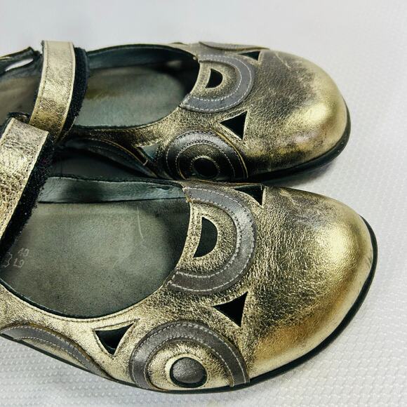Naot Rongo Slingback Mary Jane Metallic Distressed Bronze Comfort Shoes Size 9 - Picture 7 of 12